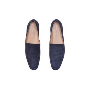 CLUB MONACO SOFII FLAT NWB Navy‎ Blue Suede Loafers Women EUR 37 US 7